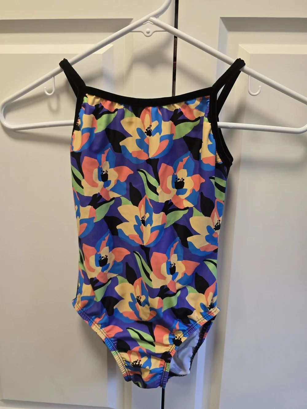 Rebecca's Mom Gymnastics Dance Leotard Size 10 Floral Retro Flowers Drybands
